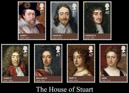 2010 GB - SG3087-93 House of Stuart Monarchs Set (7) MNH
